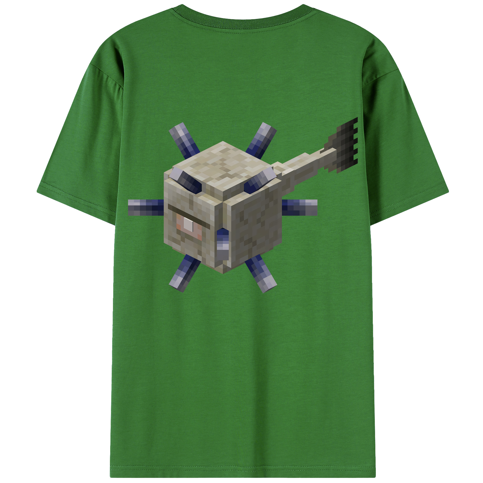 （画像用） マインクラフト ブロックの世界 Minecraft MC Block world レディース半袖Tシャツ(バックプリント)